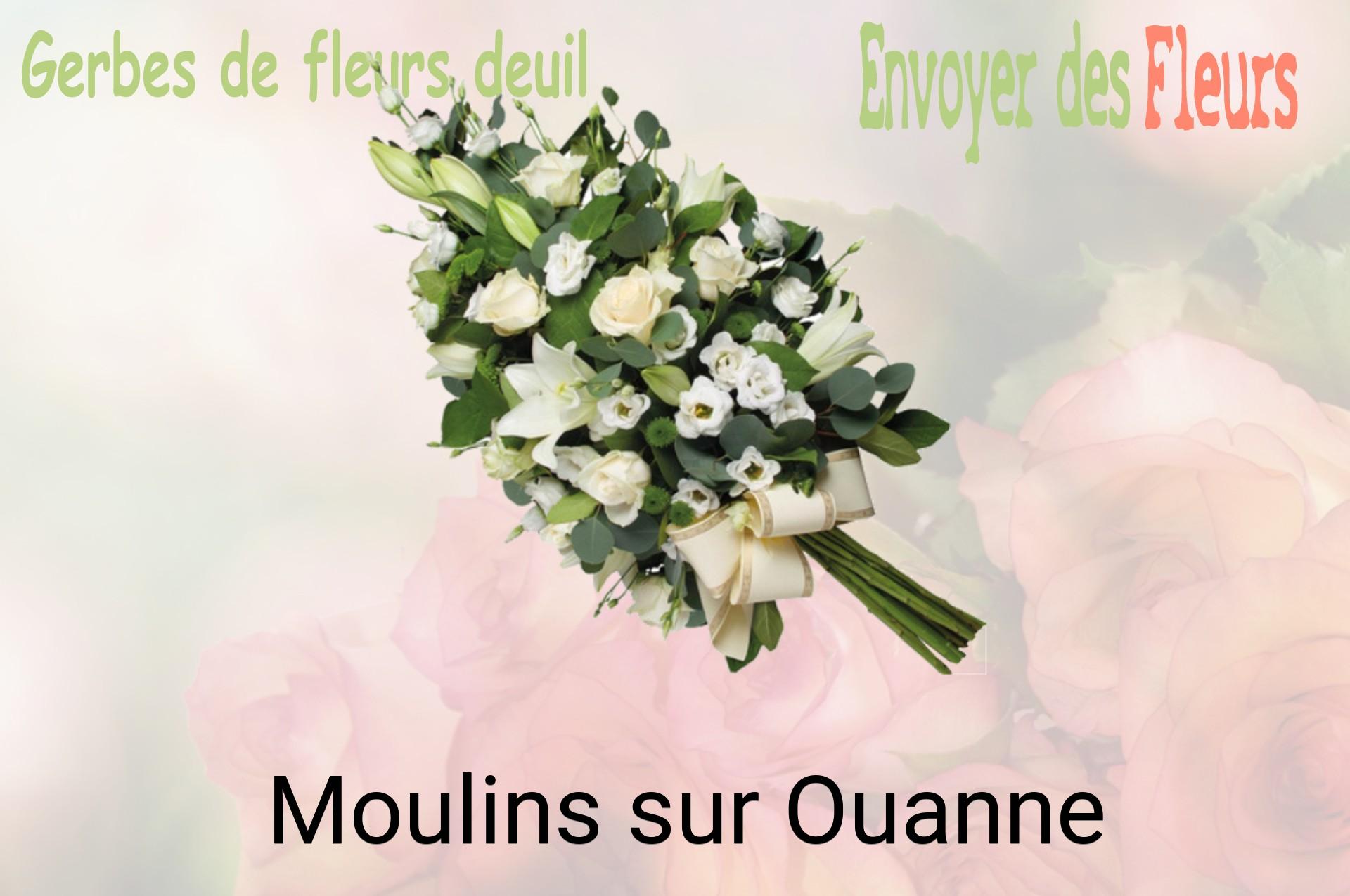 Gerbe de fleurs de deuil livrée à Moulins-sur-Ouanne